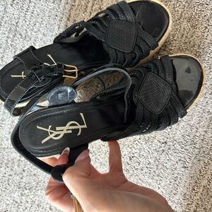 Yves Saint Laurent Black Wedges